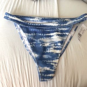 LA Hearts Blue Tie Dye Bikini Bottoms